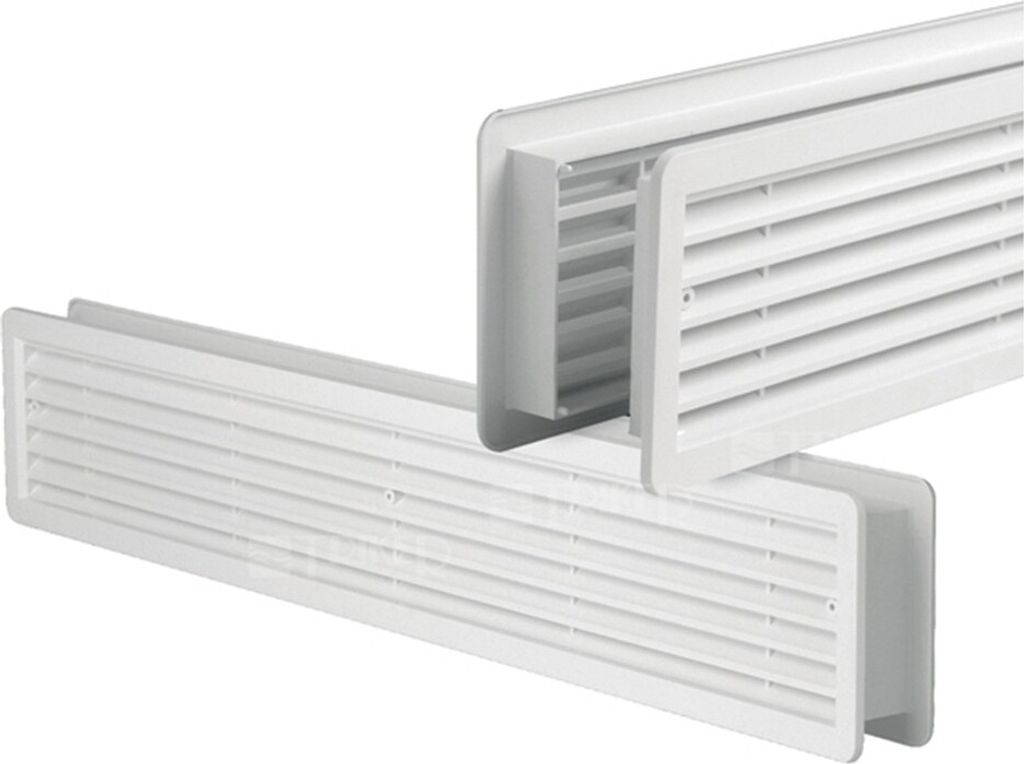 Türlüftungsgitter Lüftungsgitter Türluftgitter Türgitter weiß 400x130mm