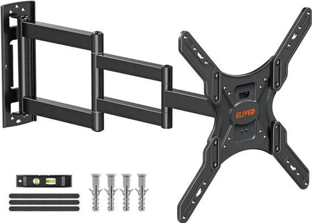 Support TV mural anti-reflet et orientable pour corriger l'angle de vue