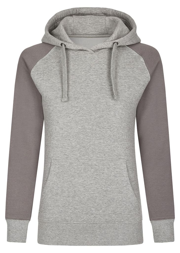 Miners Mate - "My Mate" Kapuzenpullover für Damen LT3283 (M) (Grau meliert/Grau unifarben)