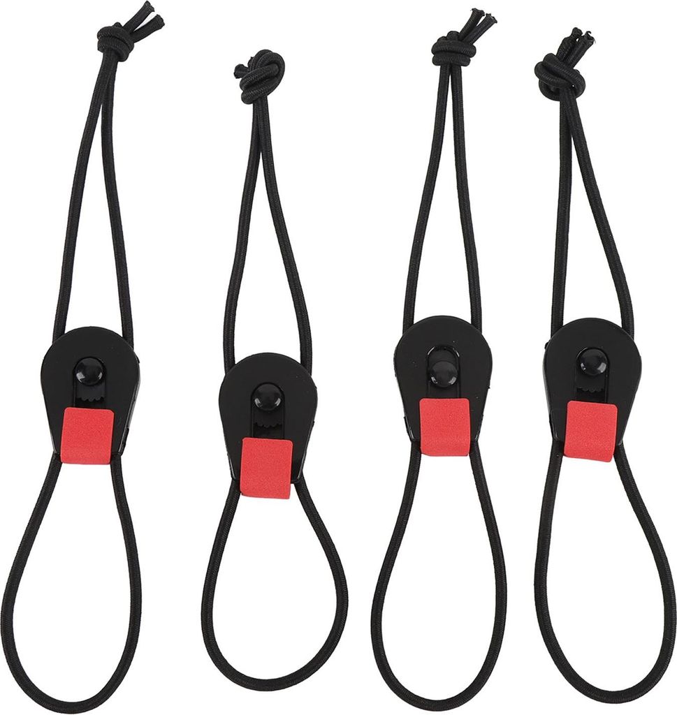 4 Stück Kabelbinder für Angelruten, verstellbar, wiederverwendbar, kratzfest, elastisch, für Skier, Verlängerungskabel, Schläuche, Seile