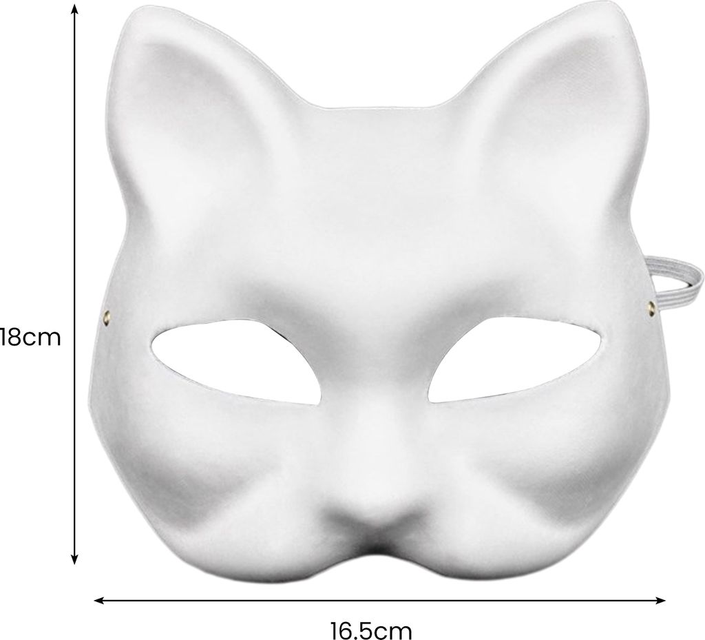 20-teiliges Gesichtskissen-Set, Fuchs- und Katzengesichtskissen, DIY-Halloween-Maskenset mit Farbe und Pinsel, Make-up-Party-Requisite für Tanzparty