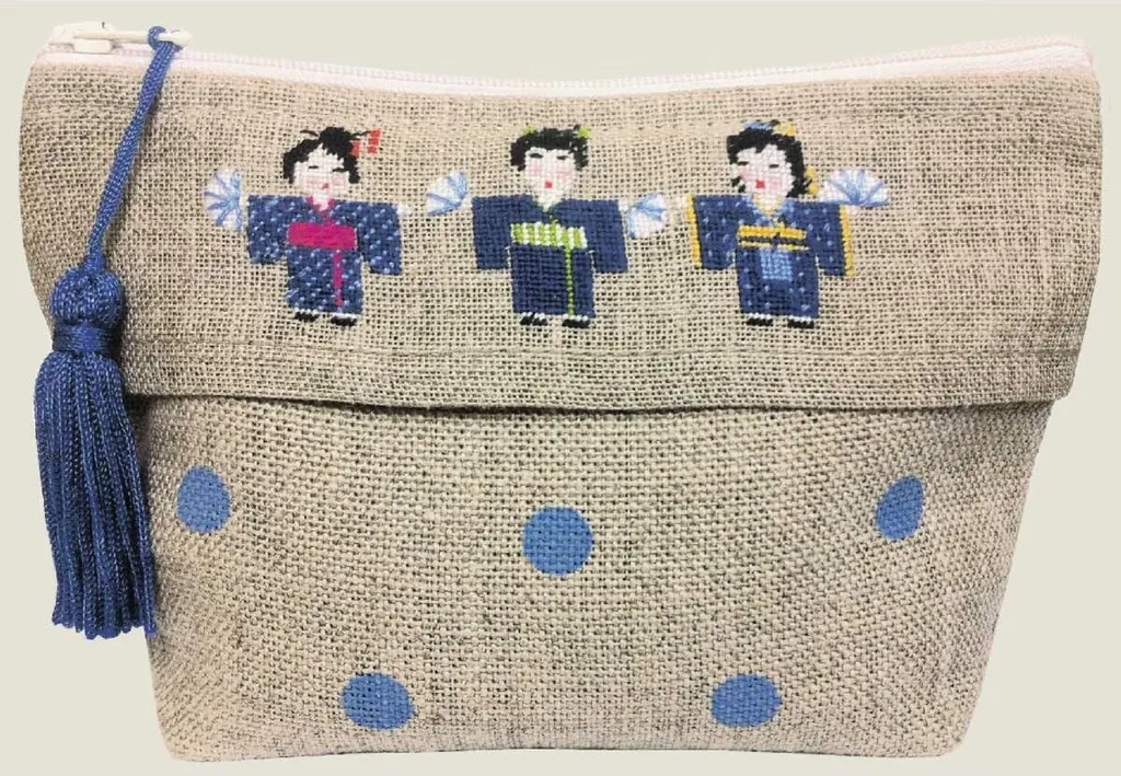 Kit Borsa Petit Point Le Bonheur des Dames Caso Giapponese 18x11x7cm