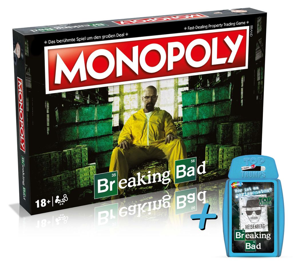 Monopoly - Breaking Bad (deutsch/englisch) + Top Trumps Produktbild 