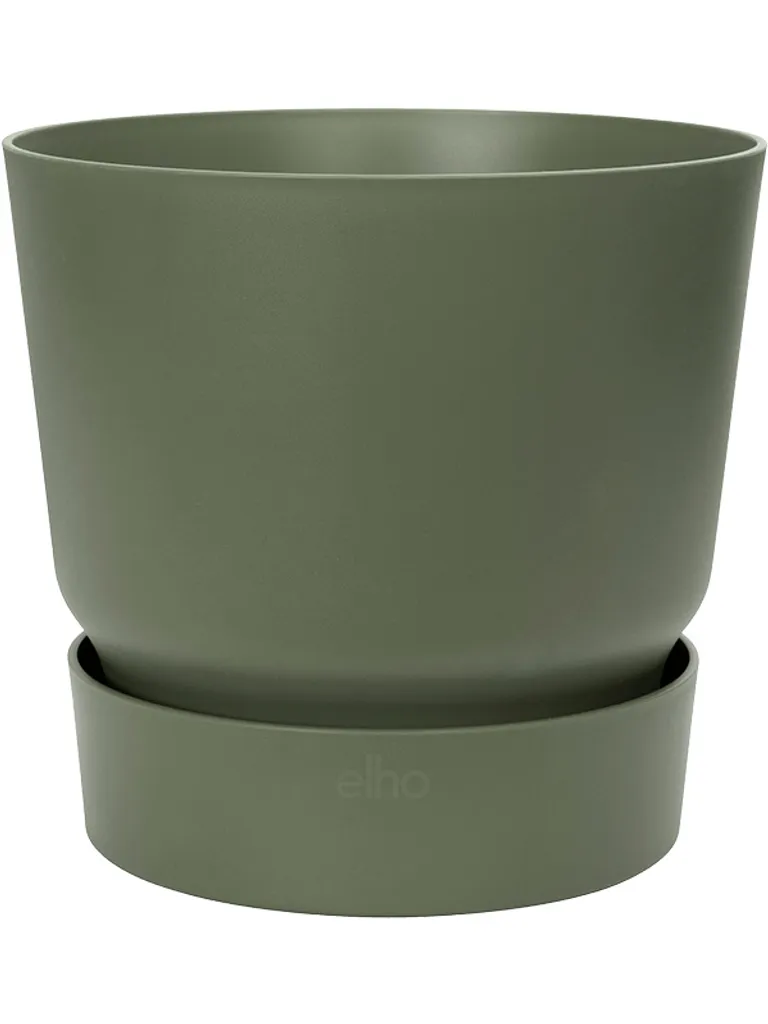 ELHO Pot de fleurs Greenville rond 16 cm vert en plastique recyclé