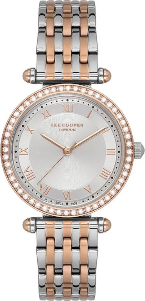 Lee Cooper LC07136,530 Agatha - Orologio Uomo Elegante Argento e Oro Rosa