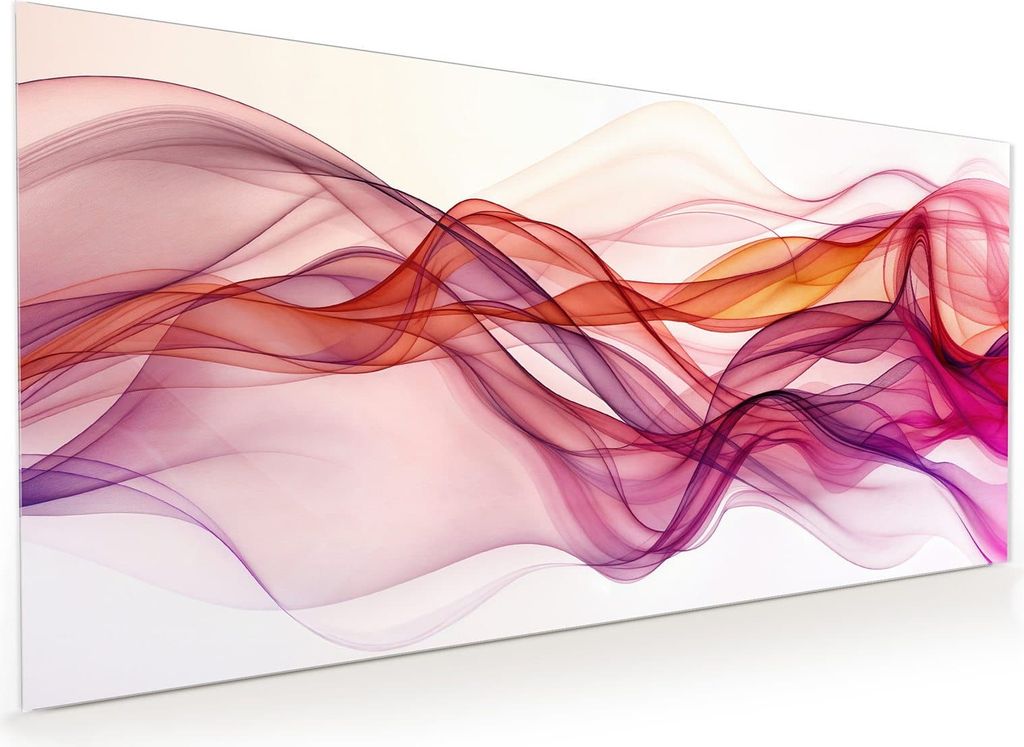 Küchenrückwand Spritzschutz Glas mit Motiv Farbige Schleier 40 x 40 cm