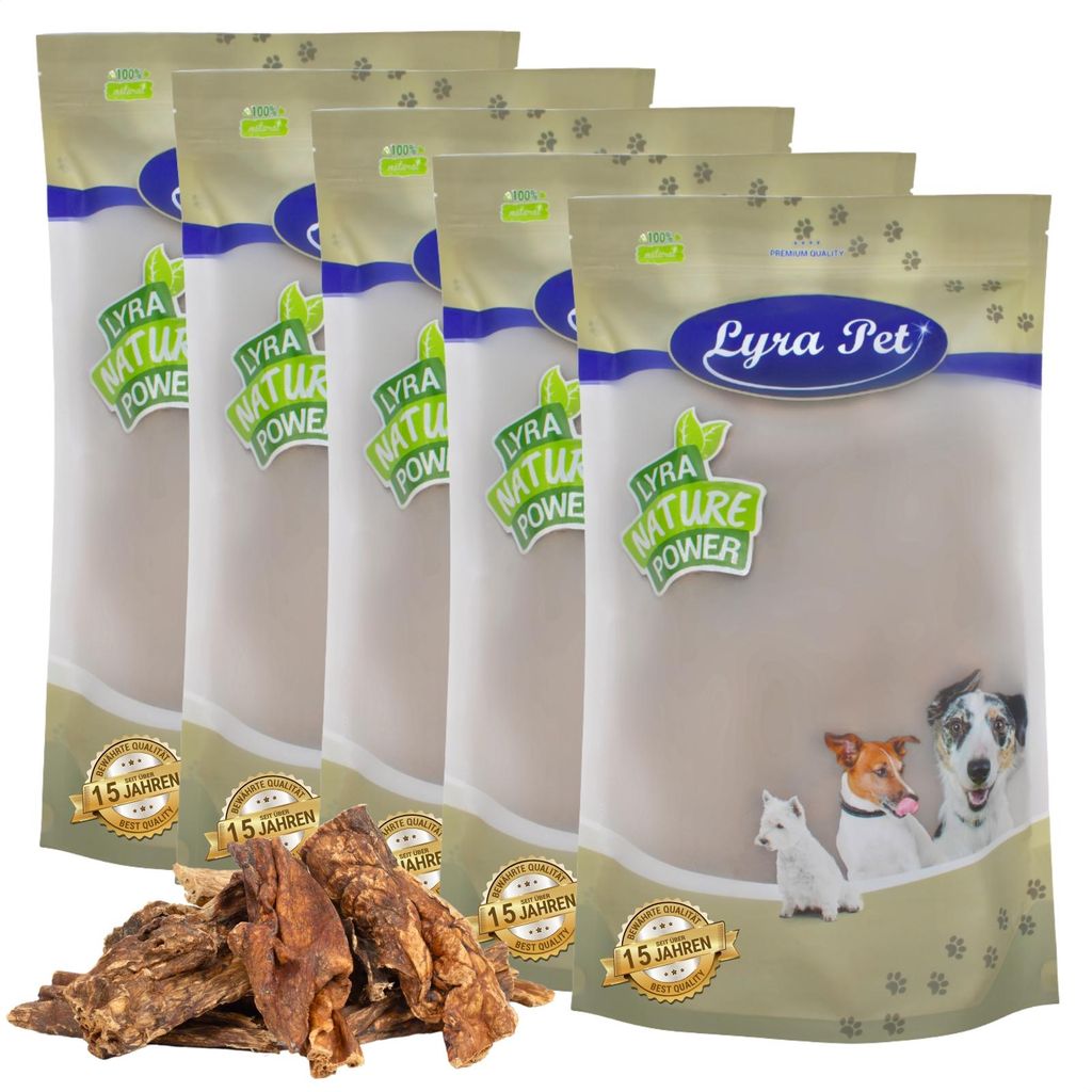 Hundesnack aus Rinderlunge, 5 kg, fettarm & gut bekömmlich, Produktbild 