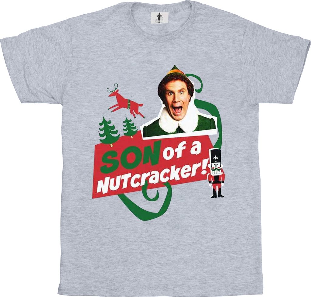 Elf - "Son Of A Nutcracker" T-Shirt für Herren BI23441 (M) (Grau)