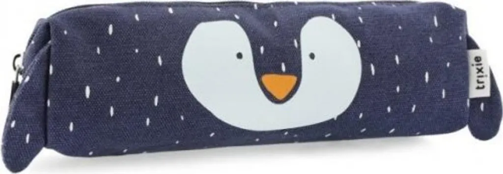 Étui de Papeterie Mr. Penguin Trixie - Trousse Scolaire Longue Bleue