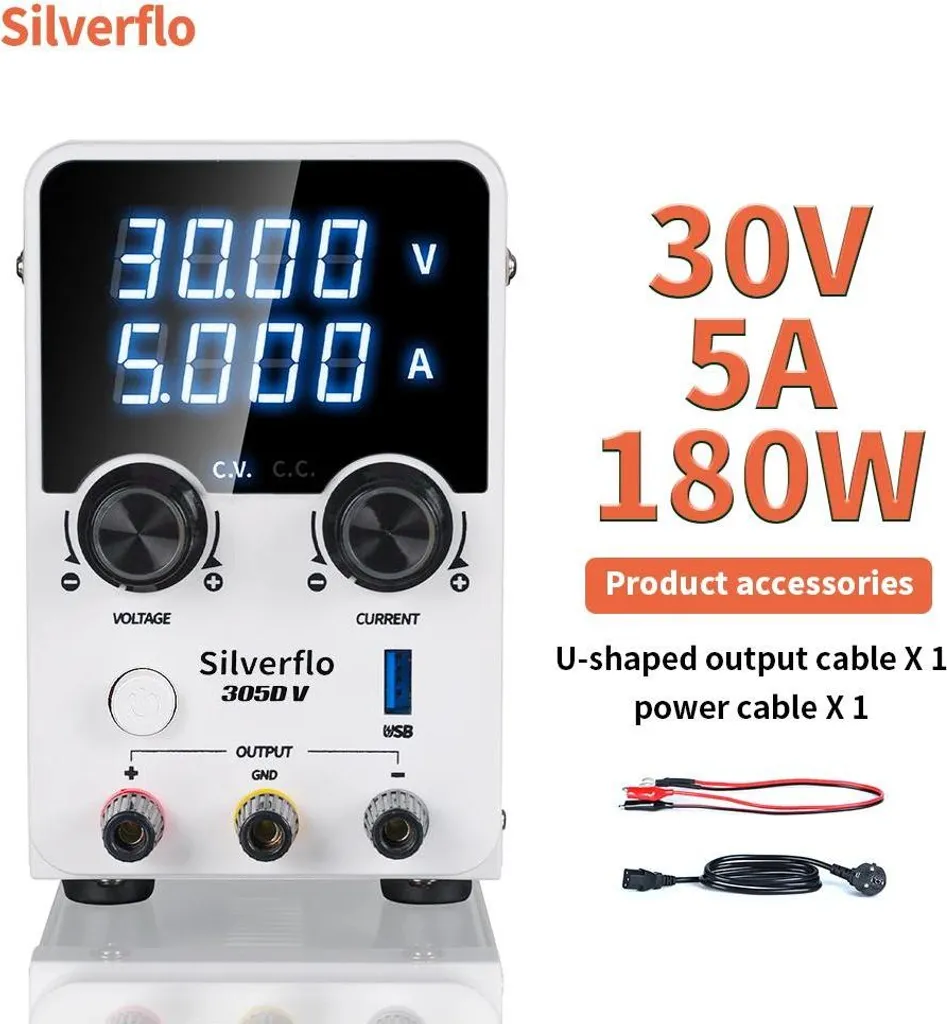 Alimentation de laboratoire courant continu réglable 30V 5A haute sécurité