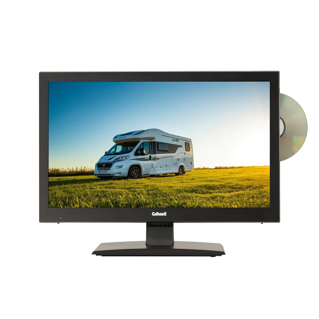 Gelhard GTV1682 DVD 16 Zoll Widescreen TV DVB-S2-T2 Full HD 12/24/230 Volt mit PVR-Funktion