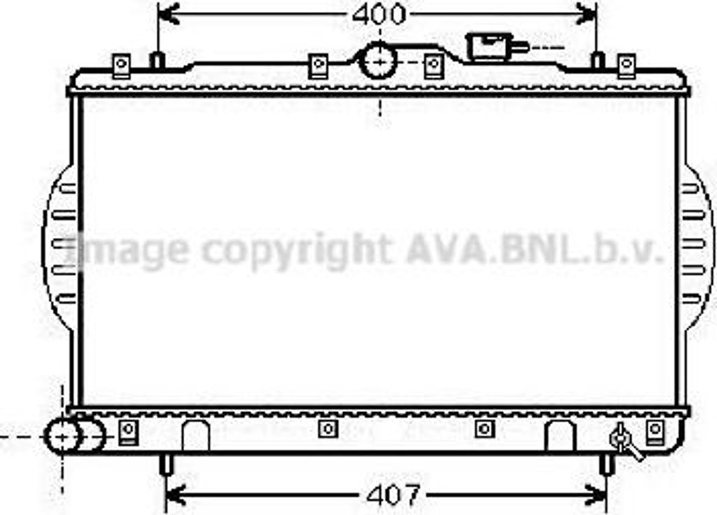 AVA HYA2047 Motorkühler OE 2531022005 kompatibel mit Accent
