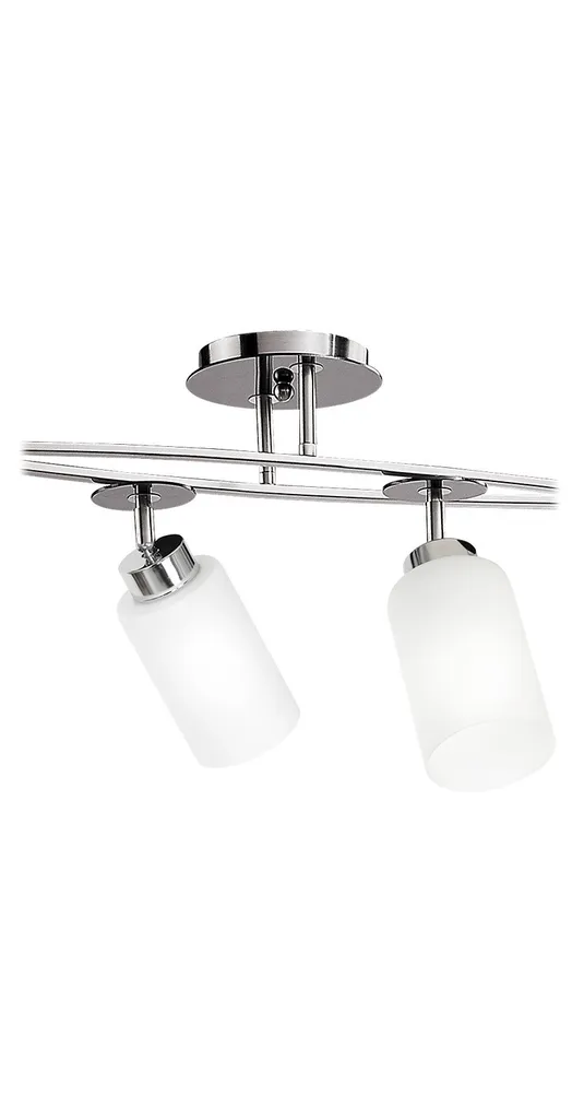 Plafonnier Tokio chrome et blanc avec diffuseur pour éclairage chic - 4