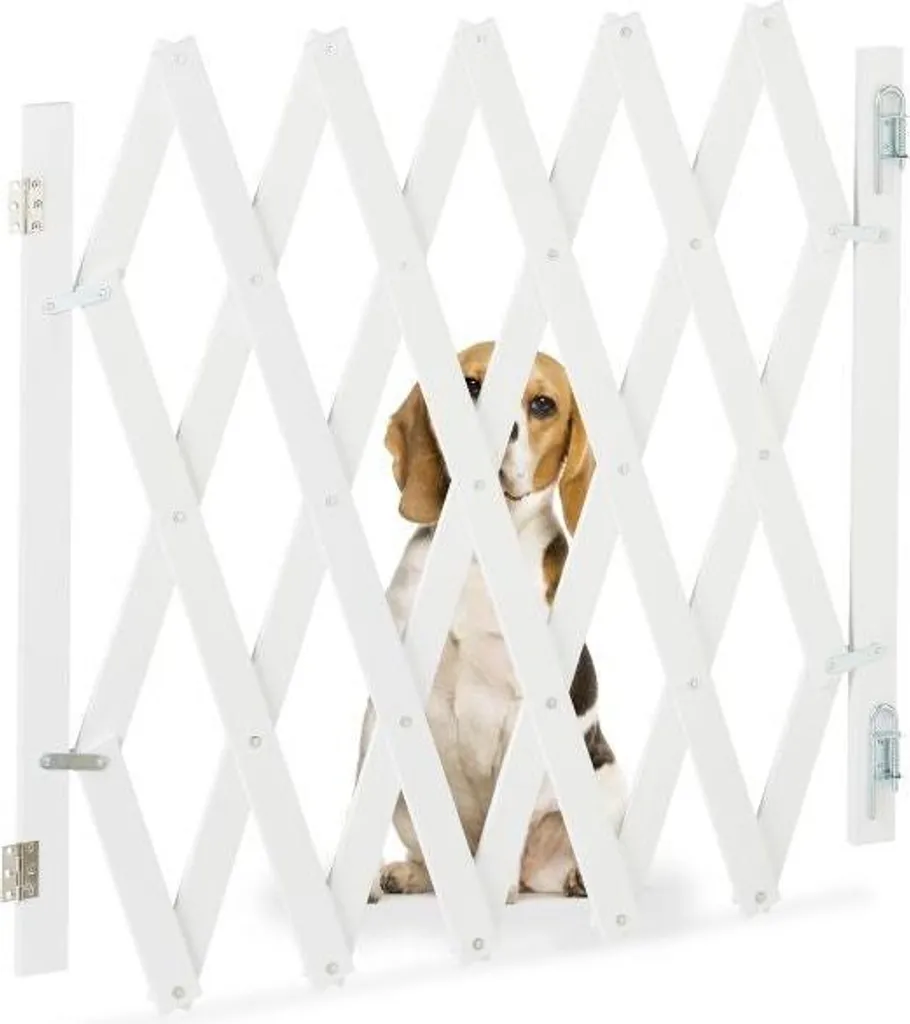 Cancelletto per Cani a Scomparsa Bianco: Barriera Anti-Fuga