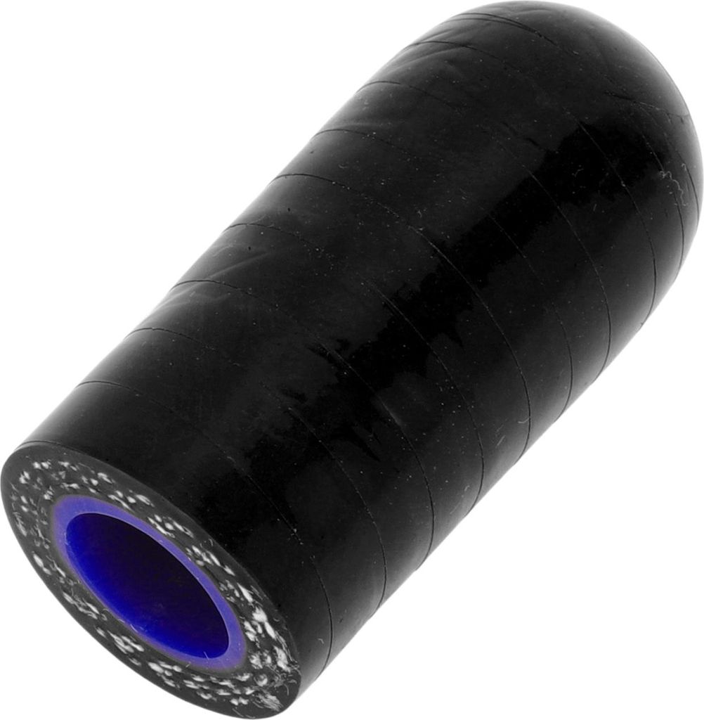 1 Stück 30mm Länge 10mm/0,39" ID Schwarz Blau Auto Silikon Gummischlauch Endkappe Silikon Verstärkte Blindkappe für Bypass-Rohr Universal