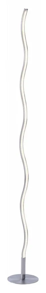 Lampadaire Design Vague Argenté avec LED Intégrées 120cm - Forme Incurvée - 22