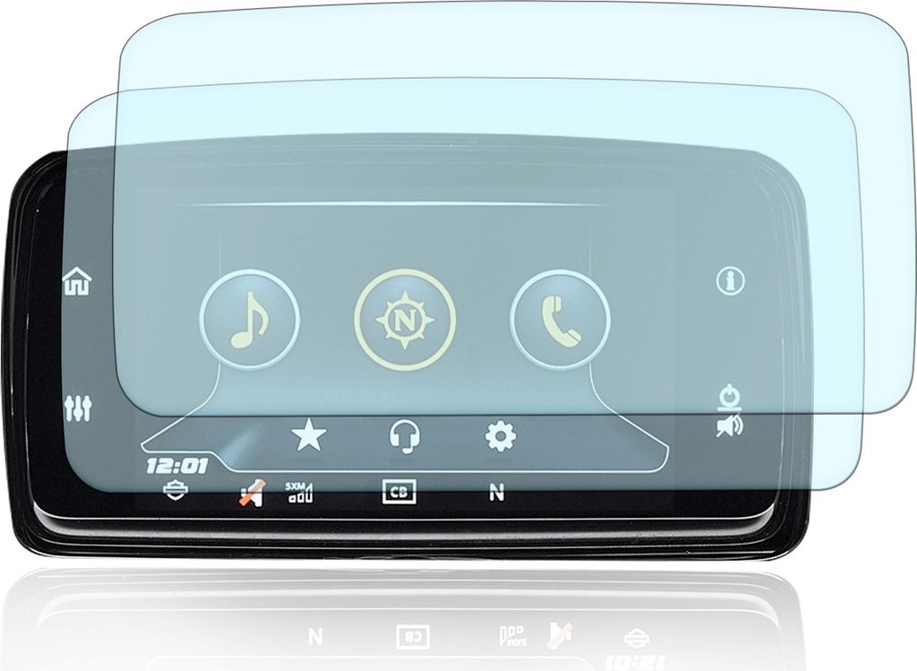 Tachoschutzfolie Displayschutzfolie passend für Harley Davidson Boom Box GTS 2019+ 1x Ultra Clear / 1x Anti Glare