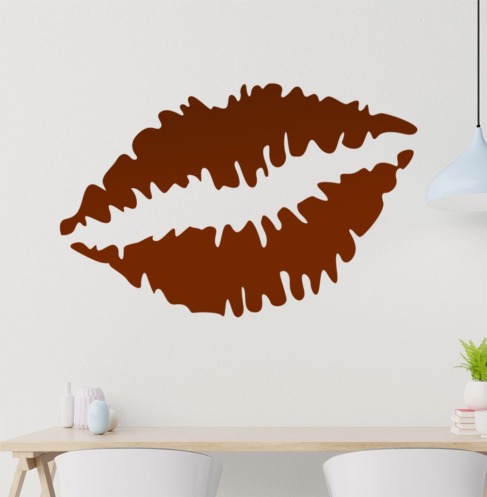Kiwistar Kussmund Wandtattoo in 6 Größen - Wandaufkleber Wall Sticker - Dekoration, Küche, Wohnzimmer, Schlafzimmer, Badezimmer