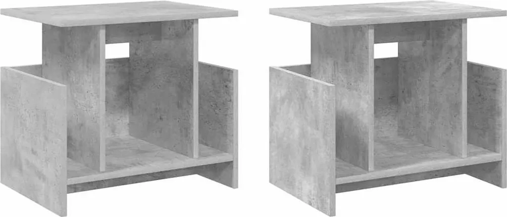 SYFAX™ Supporto TV 2 pz Grigio Cemento 50x35x45 cm | Design Industrial
