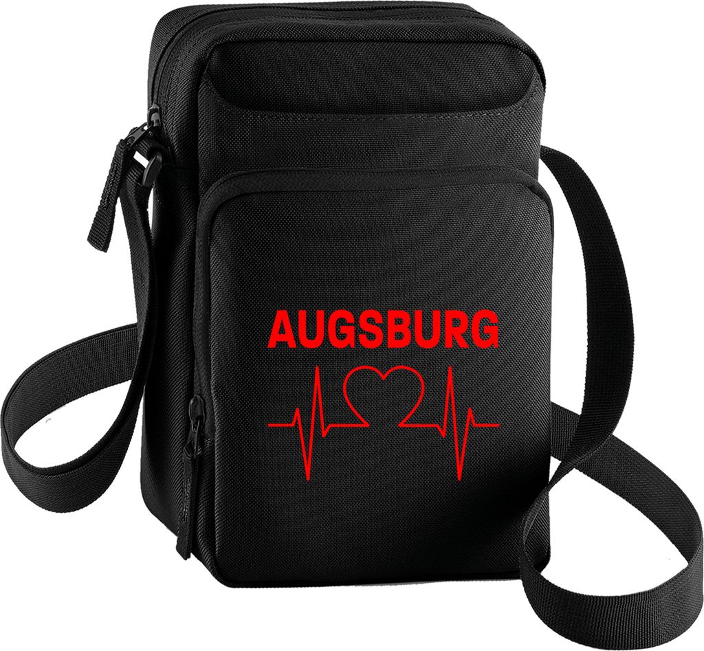 multifanshop Umhängetasche - Augsburg - Herzschlag, Produktbild 