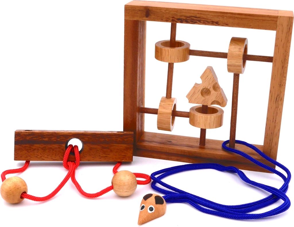 Seilpuzzle-Set mit unterschiedlichen, kniffligen Knobelspielen für Kinder und Erwachsene