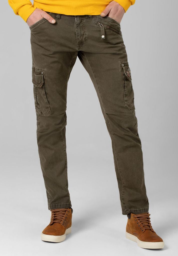 Timezone Regular RogerTZ Herren Cargo Jeans Grün 31/34
