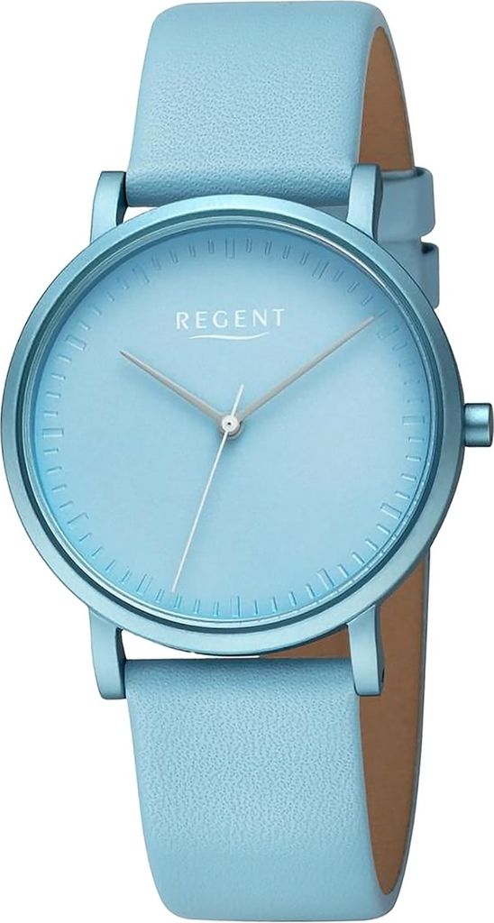 Regent Leder Damen Uhr Armbanduhr Quarz türkis Lederarmband D2URBA804