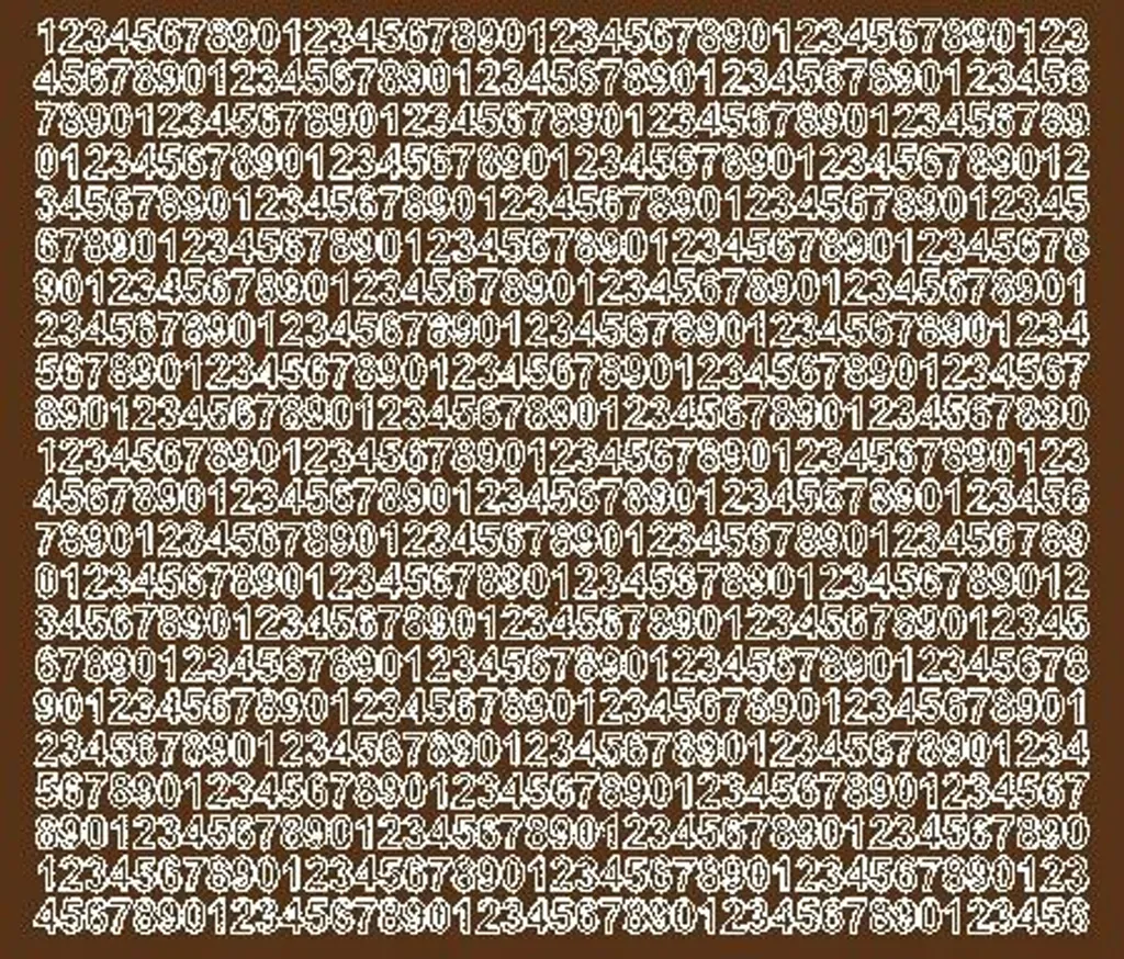 Adesivi numerici autoadesivi, 7 mm, marrone opaco