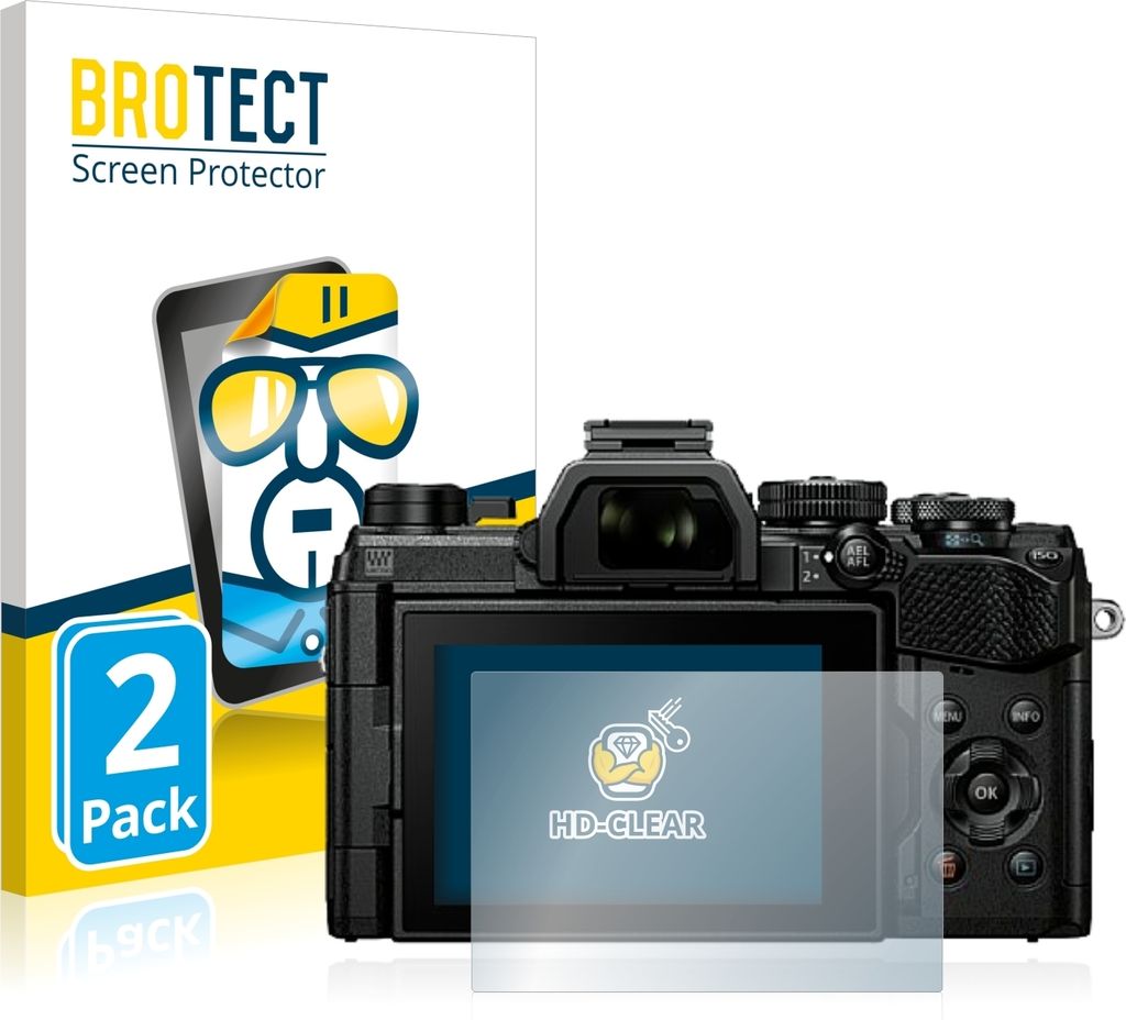 2x Für Olympus OM System OM-5 Schutzfolie BROTECT Displayschutz Display Schutz Folie Klar Transparent