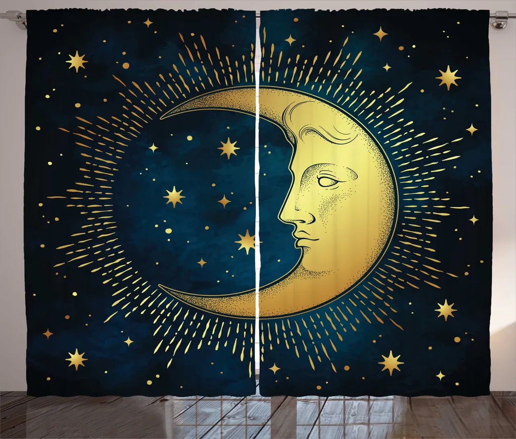 Rideau pour baie vitrée 280x225cm occultant partiel mystique Teal Coffee
