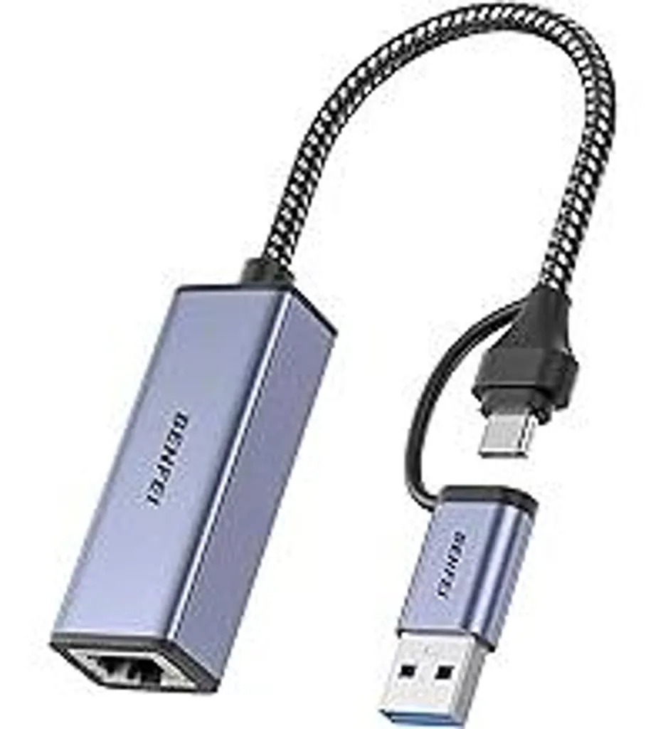 Adattatore BENFEI da USB-C a Ethernet, adattatore di rete da USB 3.0 a RJ45 Gigabit LAN (1000 Mbps), compatibile con MacBook/Pro/Air, Surface Pro, Windows 11/10/8/7, Mac OS