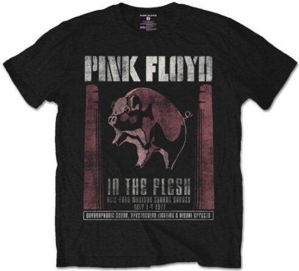 Pink Floyd - "In The Flesh" T-Shirt für Herren/Damen Uni RO2167 (XXL) (Schwarz)