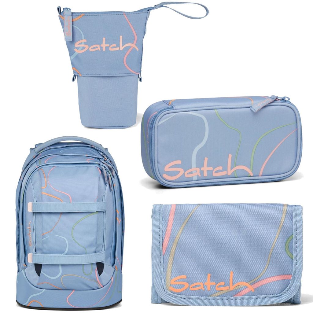 Satch Pack Schulrucksack Set Vivid Blue 4tlg Produktbild 