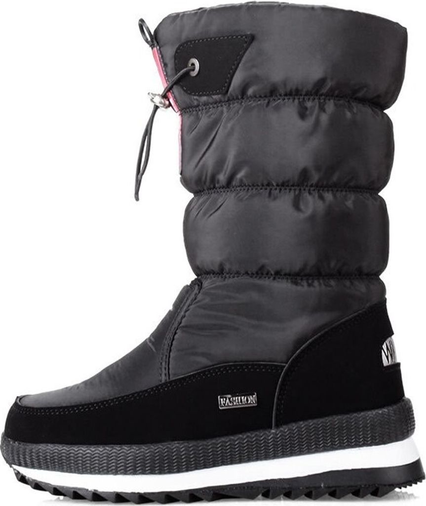 TIANPENG Halbgefütterte wasserdichte Schneestiefel für Damen, warm gefütterte Stiefel, Damen-Winter-Outdoor-Stiefel, Größe: 36-42