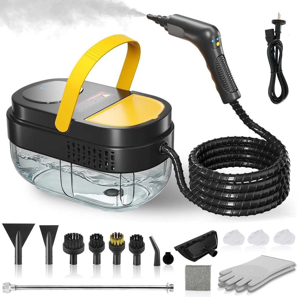 Dampfreiniger, Handdampfreiniger, 2500W tragbarer Dampfdruck, Küchenreiniger, Entfernen von Schmutz und Fett, für Boden, Fenstern, Badezimmern, Auto