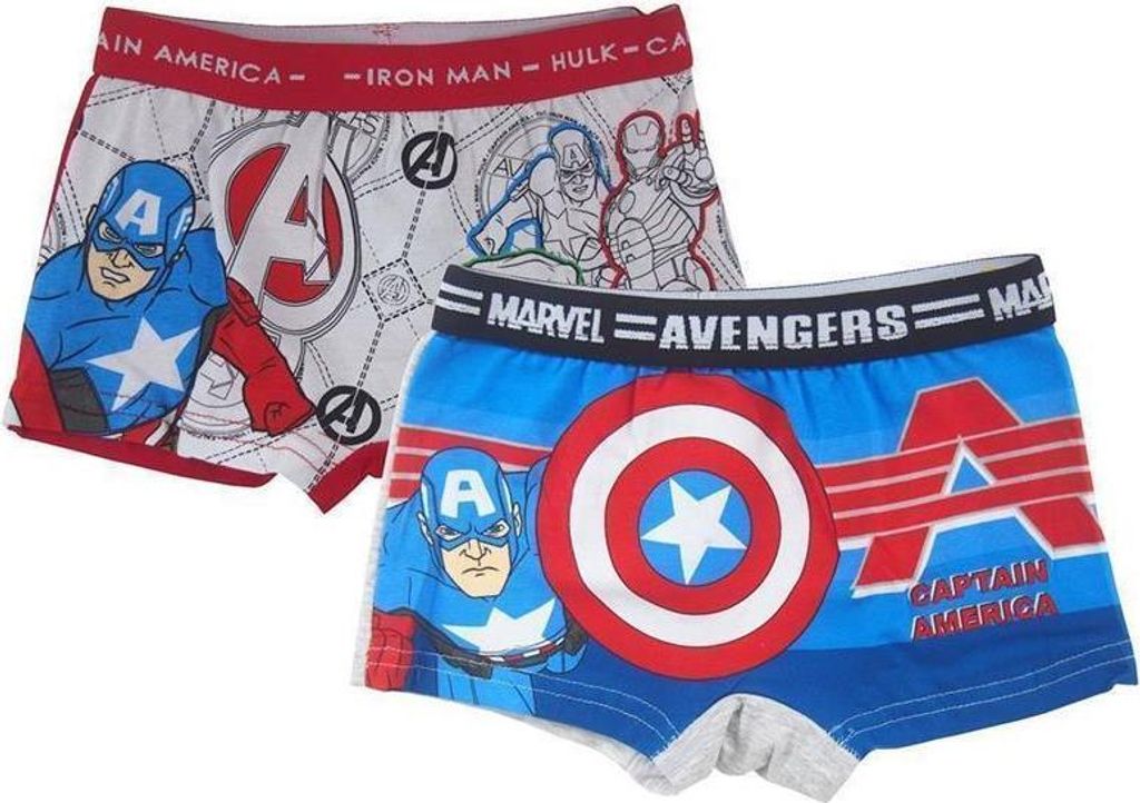 Boxershorts für Jungen und Kinder, Marvel Avengers, blau, Einheitsgröße
