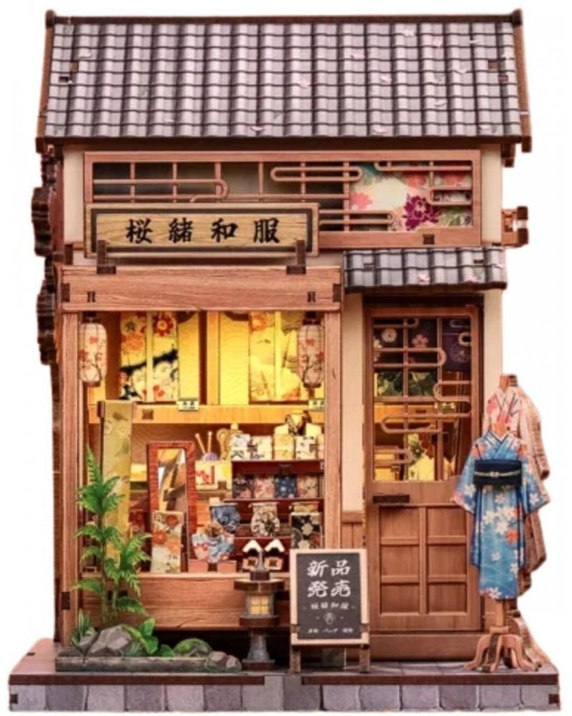 Puzzle 3D, Petite maison Sakura, boutique de kimonos, Image du produit 
