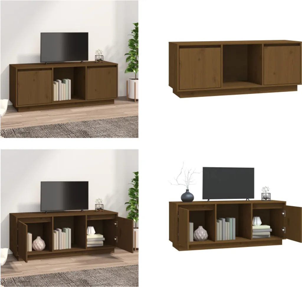 Offerta Mobile TV vidaXL 110,5 cm Pino Massiccio Marrone Miele