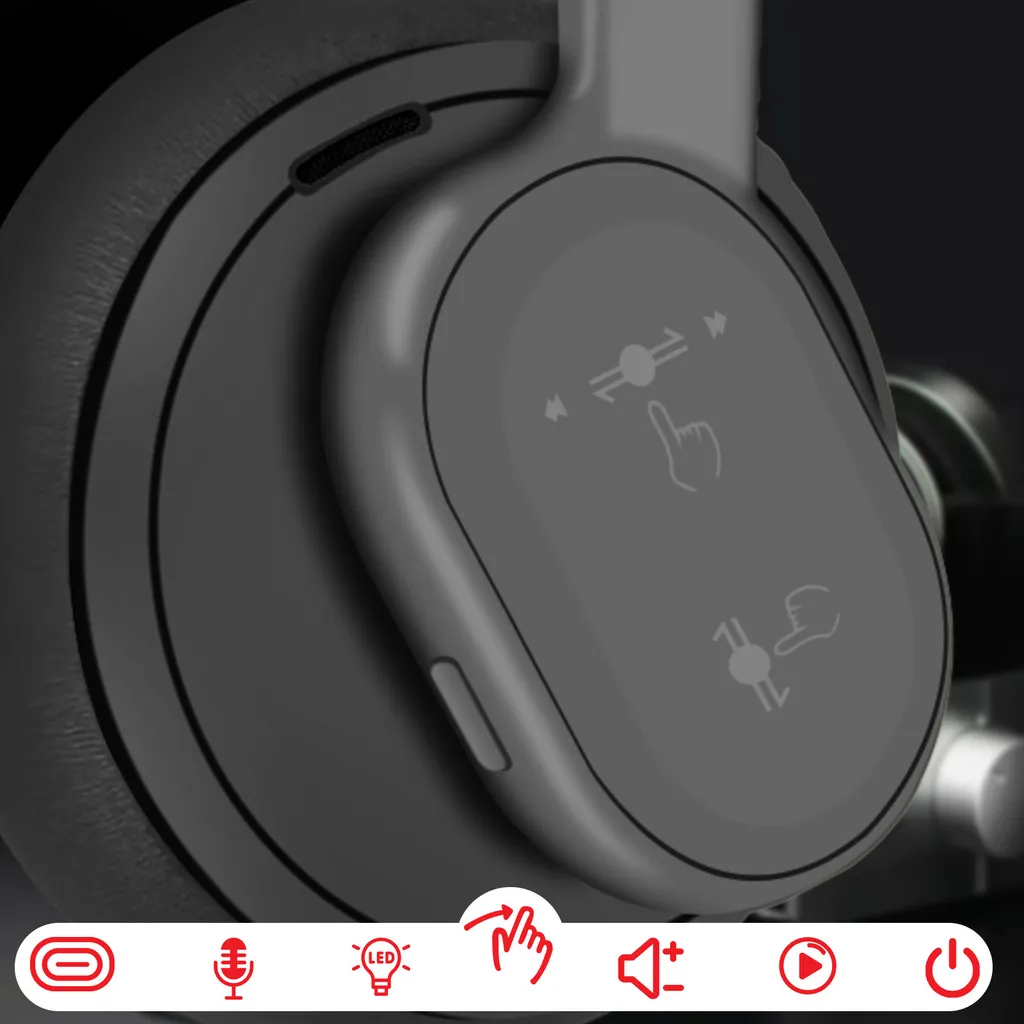 Casque audio Bluetooth réduction bruit active FORCELL F-AUDIO noir mat