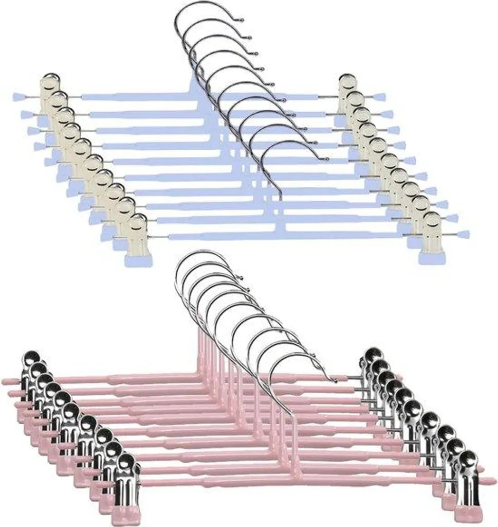 Cintres métalliques antidérapants 30 cm avec crochets pivotants