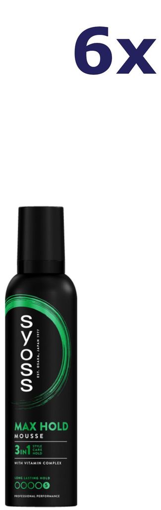 6x Syoss Mousse 250 ml Max Hold Produktbild 