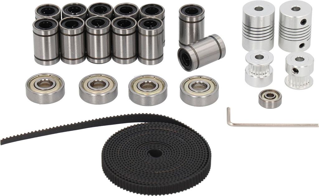 LM8UU Linearlager-Kit, Motorwellenkupplung, Zahnriemenscheibe, Sechskantschlüssel-Set für 3D-Drucker