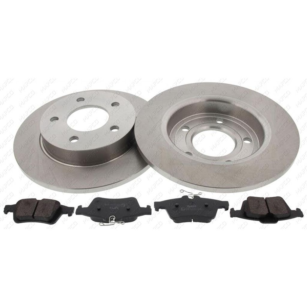 MAPCO Bremsenset Hinten Bremsscheiben Beläge Satz für MAZDA 3 (BK) 264mm