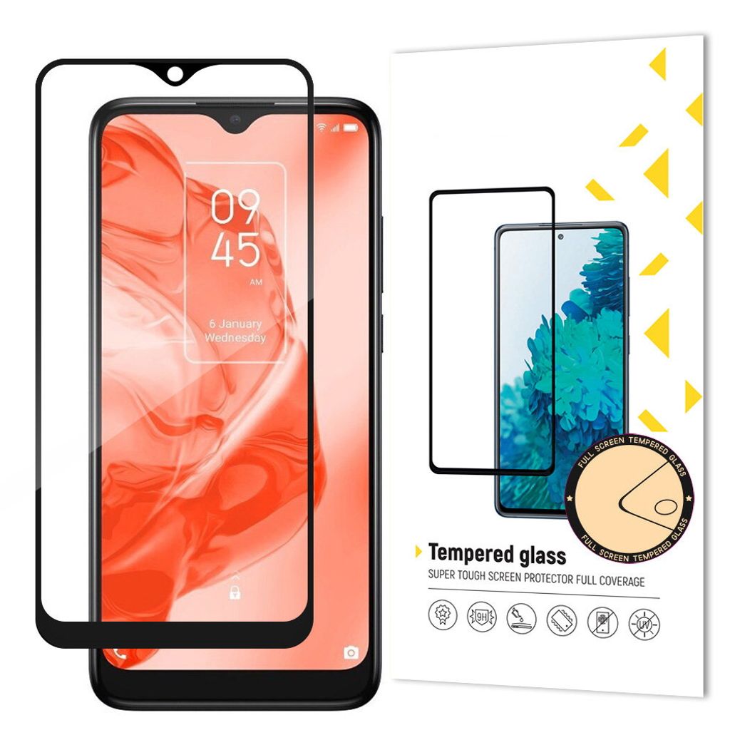 Wozinsky Super Durable Full Glue Tempered Glass für den gesamten Bildschirm mit Rahmen Case Friendly TCL 205 Schwarz