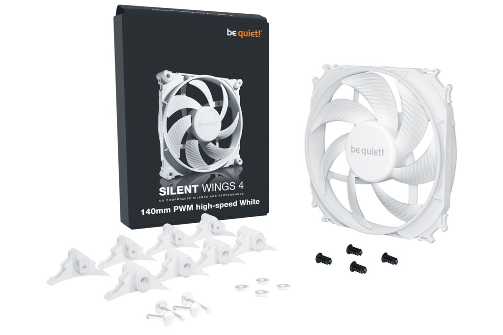 Be Quiet! Lüfter 140*140*25 SilentWings 4 White PWM Highsp. - Gehäuse-Lüfter - 29,3 dB