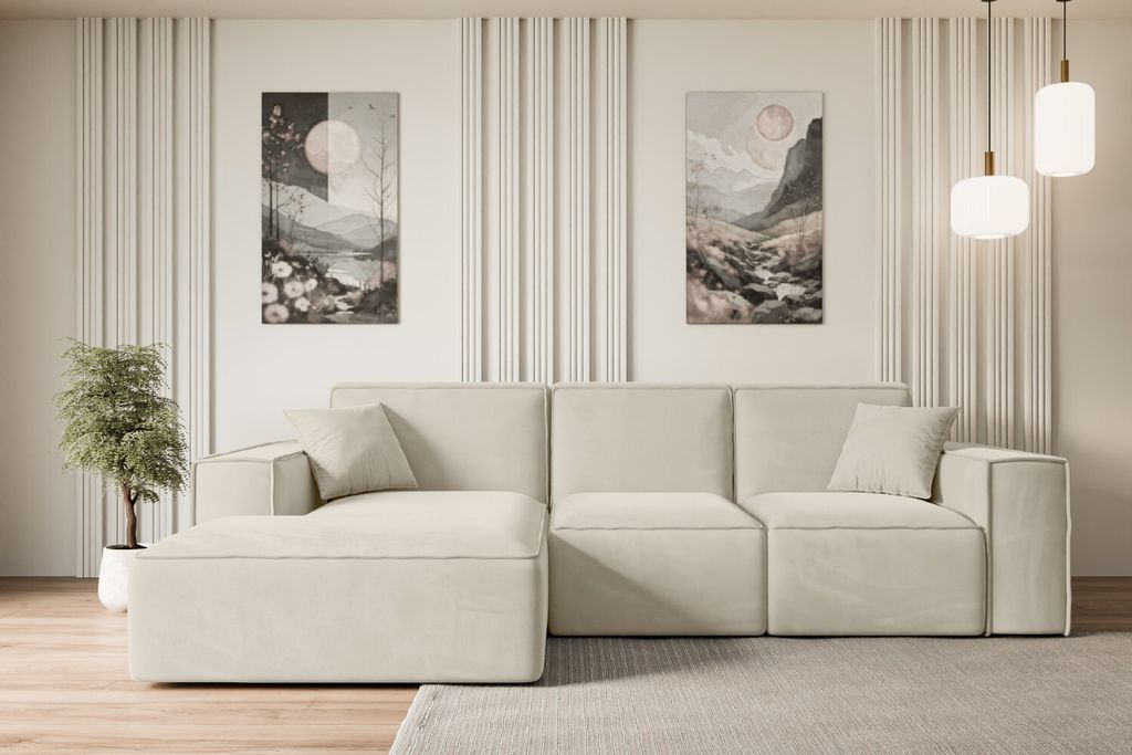 ALTDECOR U-Form Ecksofa IREA-U1 - Gemütliche Wohnlandschaft In Braun