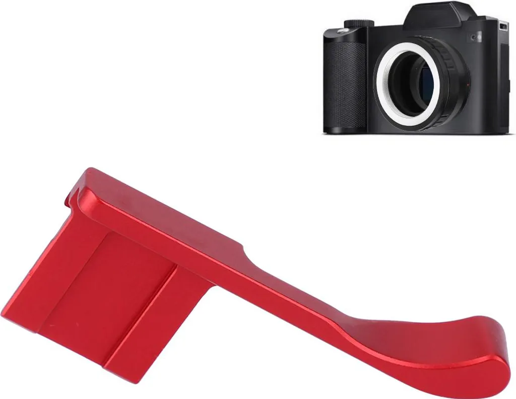 Design Ergonomico Thumb Grip Fuji X100F X100T - Alluminio Rosso