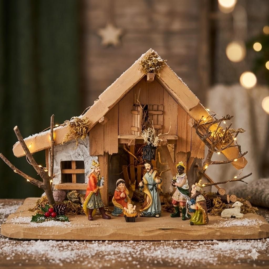 Bezaubernde Weihnachtskrippe Schwaig inkl. 10-tlg. Produktbild 