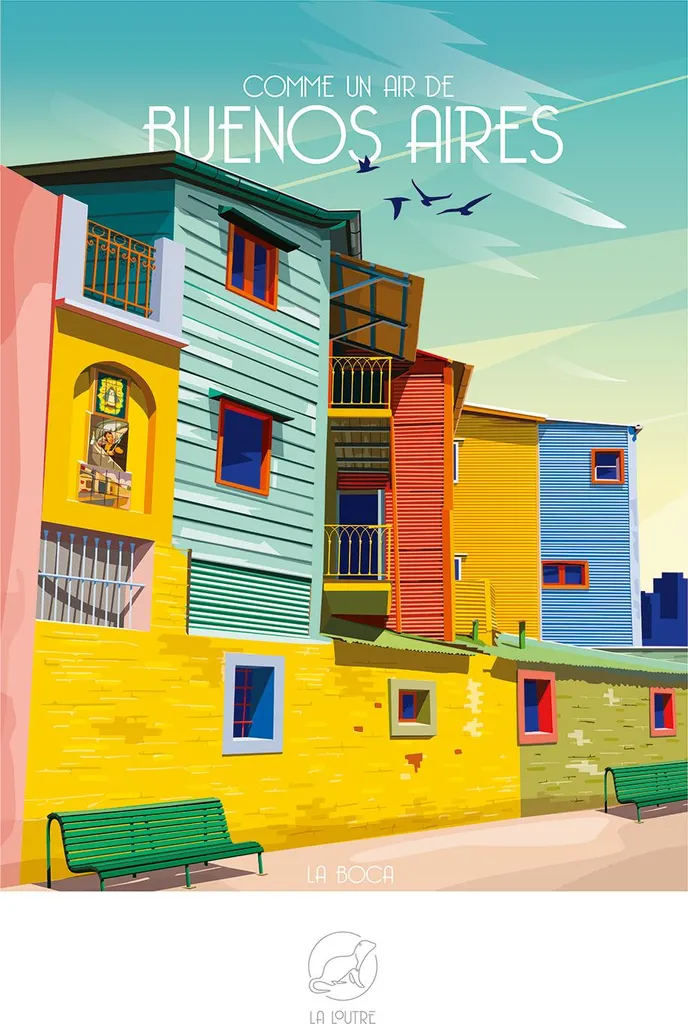 Puzzle 1000 pièces La Loutre Buenos Aires La Boca pour adulte et expert