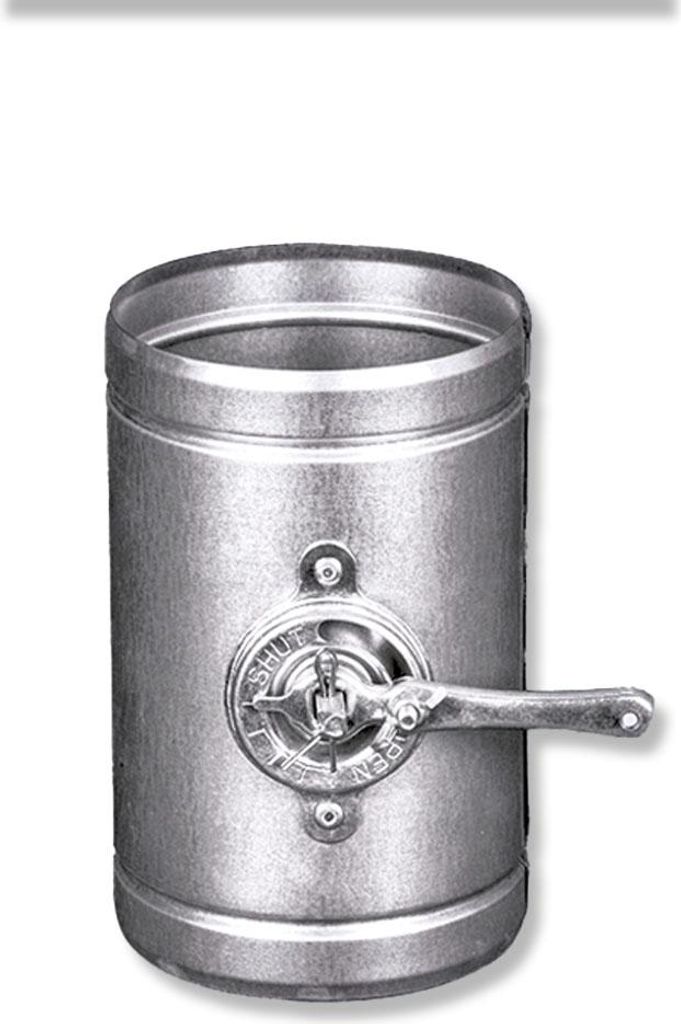 Luftklappe mit Flügelregler, Silikon-Dichtlippe, Ø 80 mm